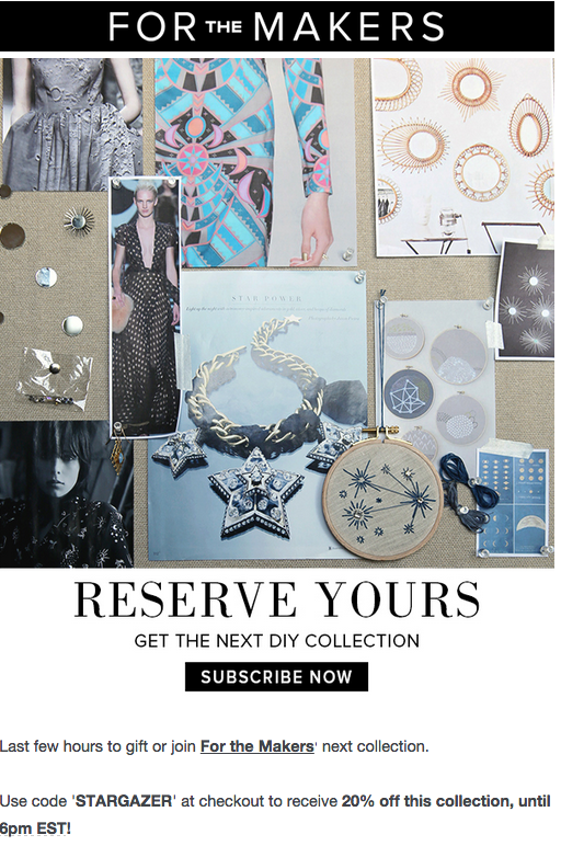For The Makers Coupon Code – 20% Off – Today Only