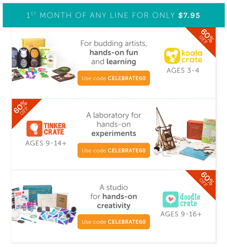Kiwi Crate Black Friday Deal is Back - First Box for 60% Off