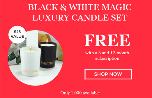 Free ScentBird Candle with 6 or 12-month Subscription