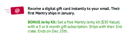 Free Jerky Kit with Mantry Gift Subscriptions! Details