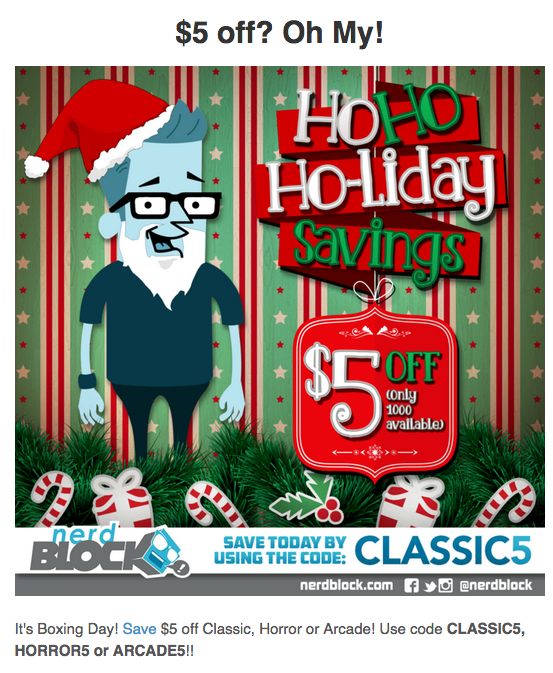 Boxing Day Sale – $5 Off Any Nerd Block!
