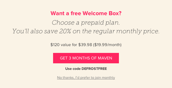 Welcome Offer