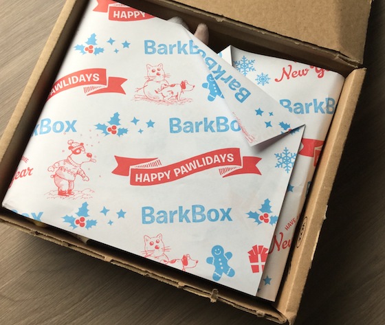 BarkBox Subscription Box Review & Coupon – Dec 2014 Box