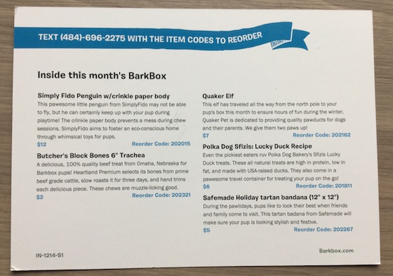 BarkBox Subscription Box Review & Coupon – Dec 2014 Info