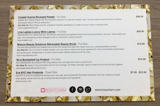 BoxyCharm Beauty Subscription Box Review – December 2014 INfo