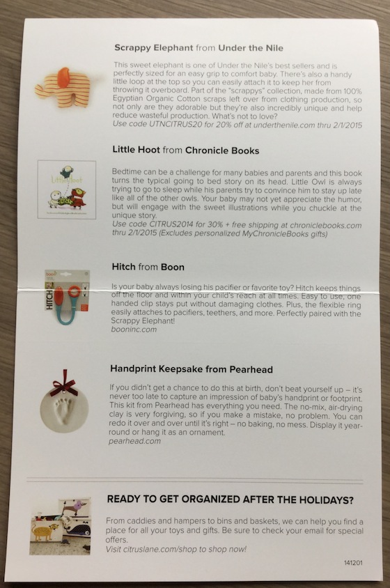 Citrus Lane Review & Coupon Code – December 2014 Info