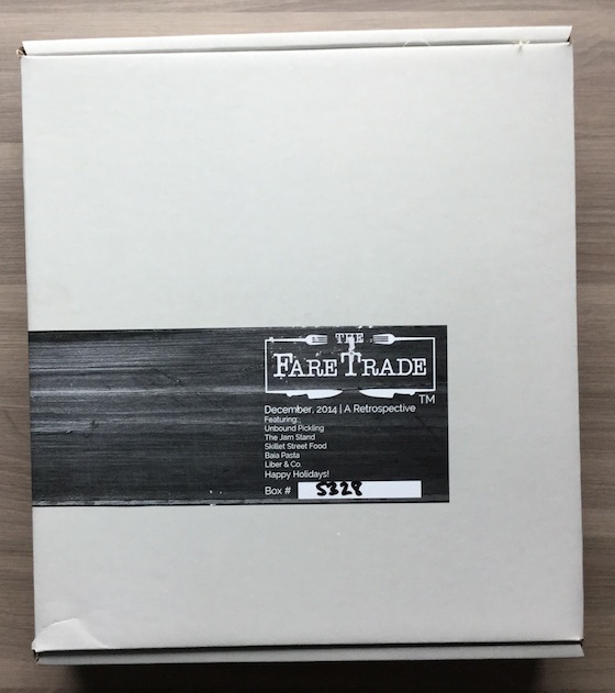 The Fare Trade Food Subscription Box Review – December 2014