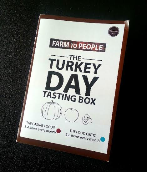 Farm to People Tasting Box Subscription Review – November 2014 Turkey