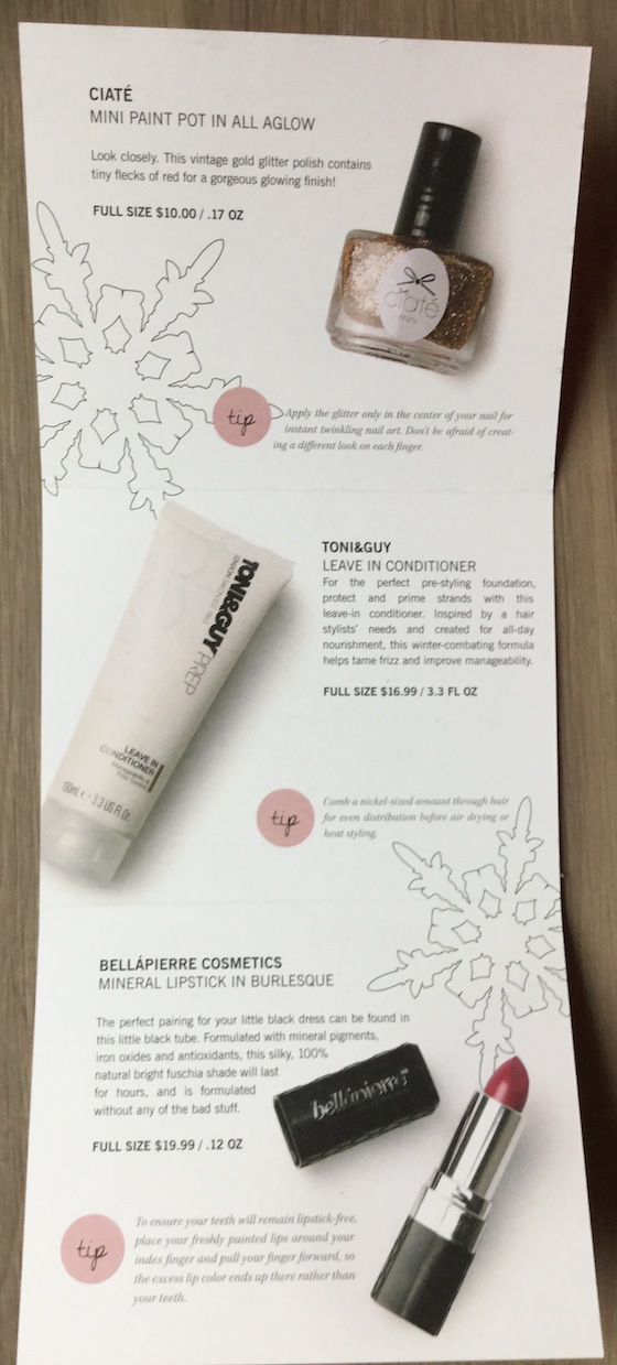 GlossyBox Subscription Box Review – December 2014 Info