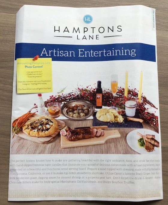 Hamptons Lane Subscription Box Review & Coupon – Dec 2014 Info