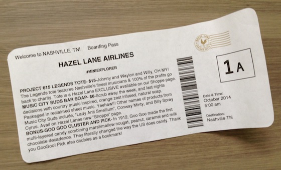 Hazel Lane Mini Explorer Subscription Box Review – Nov 2014 Info