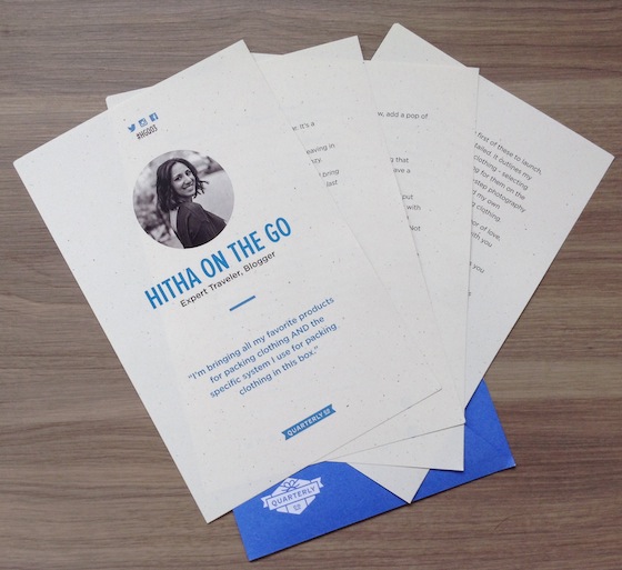 Hitha On The Go Quarterly Subscription Box Review #HGQ03 Letter