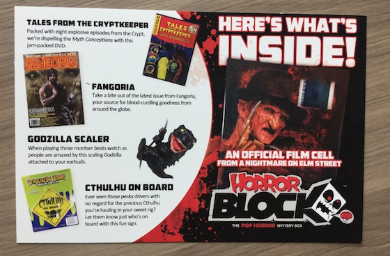 Horror Block Subscription Box Review – November 2014 Info