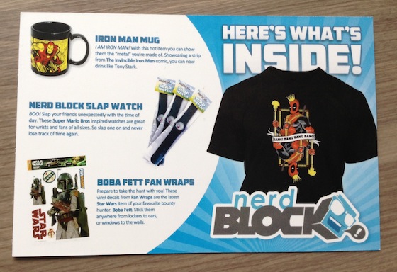 Nerd Block Subscription Box Review – November 2014 INfo