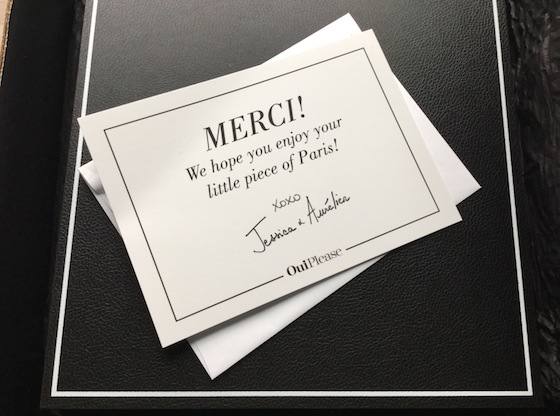 Oui Please Subscription Box Review - December 2014 Merci