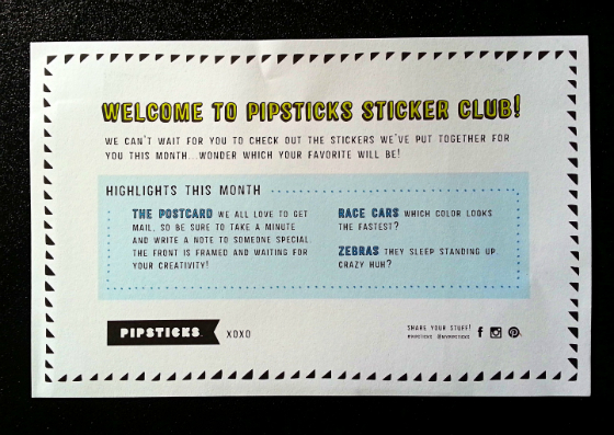 Pipsticks Subscription Box Review - November 2014 Info