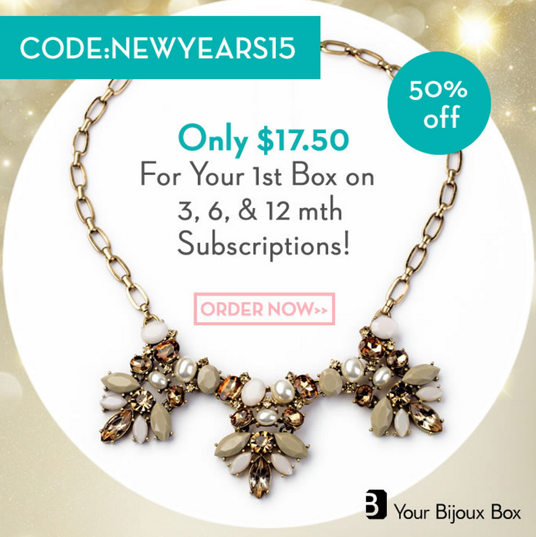 50% Off Your First Month Of Your Bijoux Box Subscription