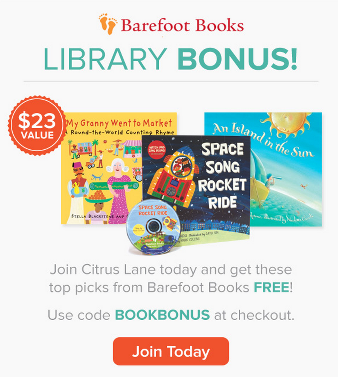 Free Citrus Lane Bonus Barefoot Books Box!