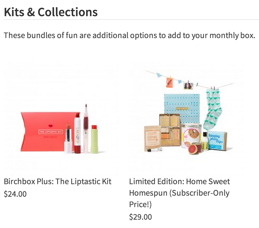 February 2015 Birchbox Plus Options Available Now! Kits