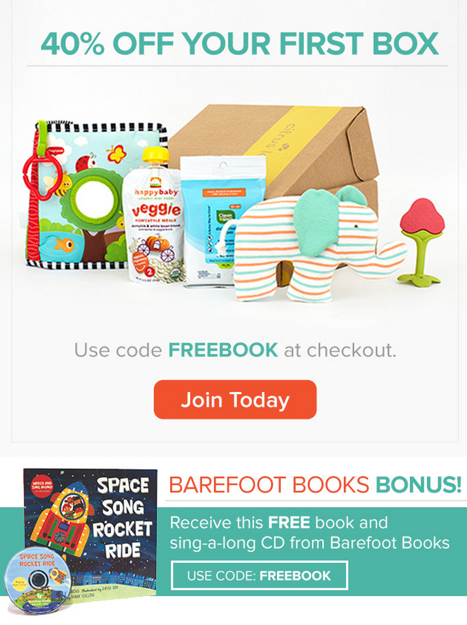 40% Off Your First Month of Citrus Lane + Free Book & CD!