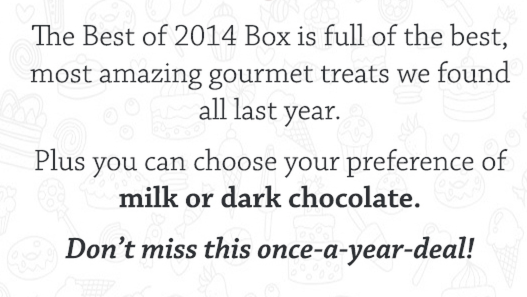 Treatsie Best of 2014 Chocolate Box Sale