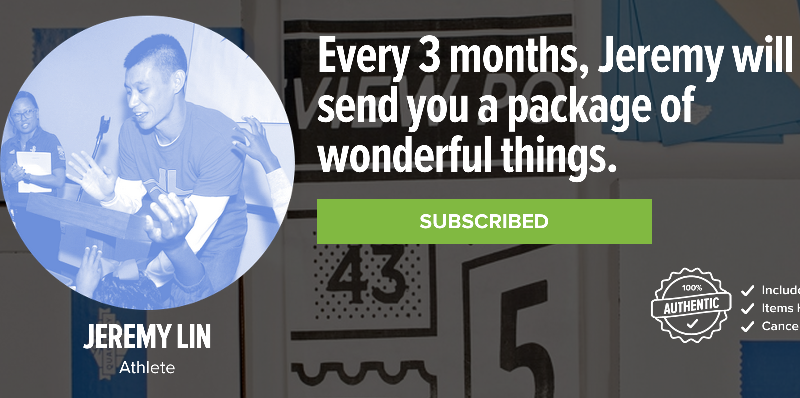 Jeremy Lin Quarterly Box
