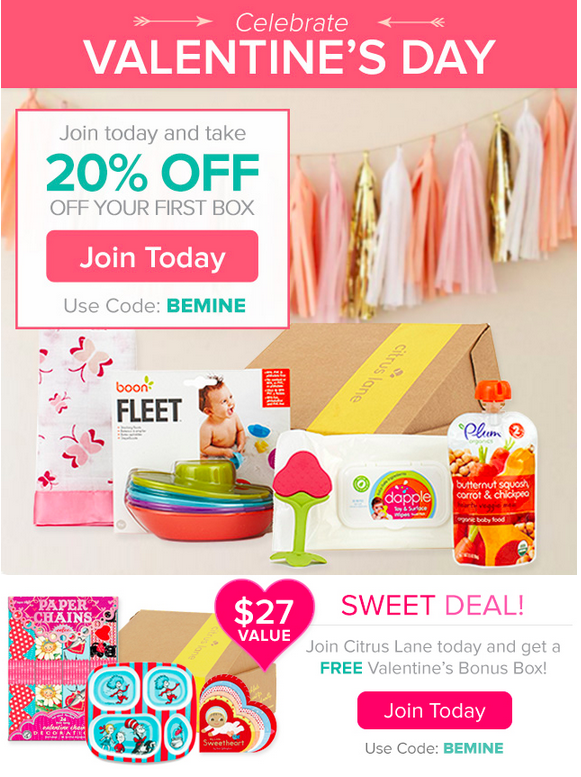 Today Only! Free Citrus Lane Valentine’s Bonus Box!