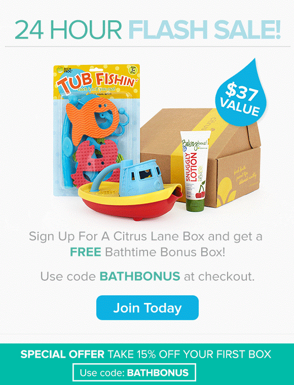 Today Only! Free Citrus Lane Bathtime Bonus Box!