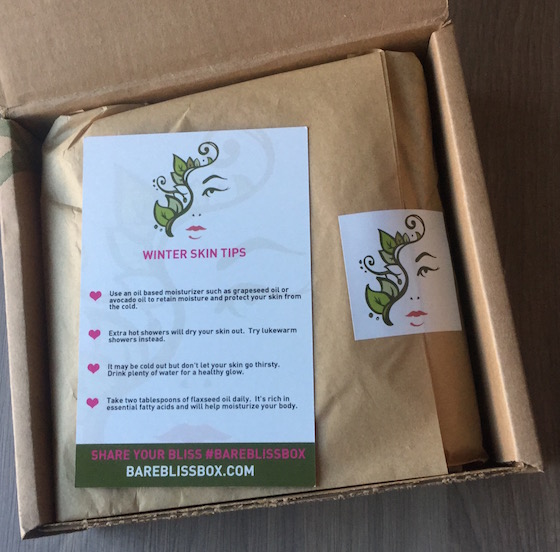 Bare Bliss Box Subscription Review – December 2014 Box