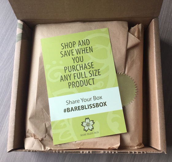 Bare Bliss Box Subscription Review – January 2015 Box