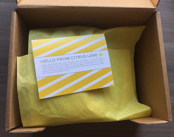 Citrus Lane Review & Coupon Code – January 2015 Box
