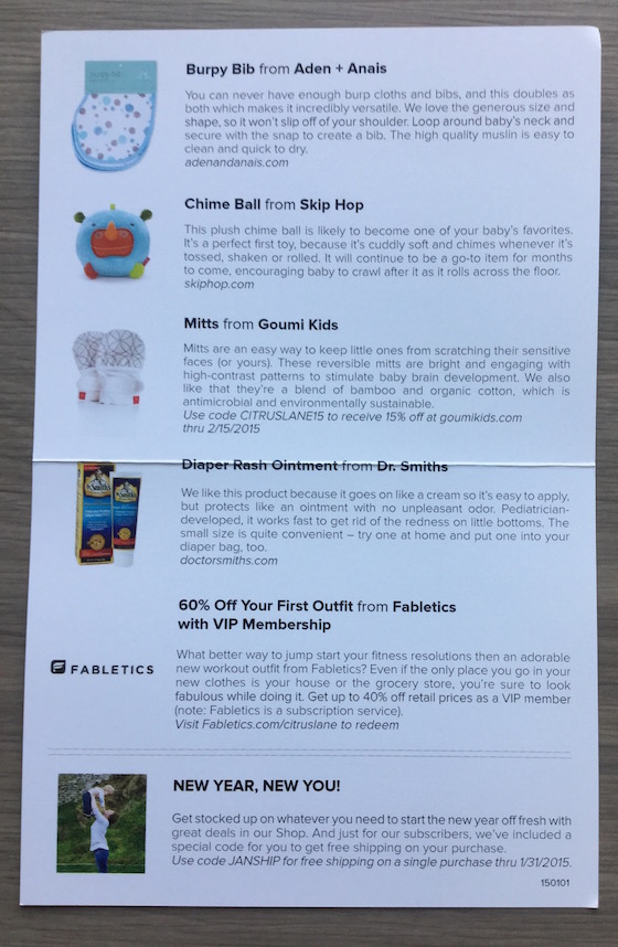 Citrus Lane Review & Coupon Code – January 2015 Info