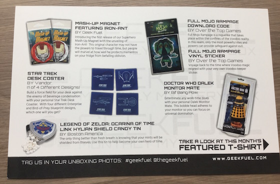 Geek Fuel Subscription Box Review – January 2015 Info
