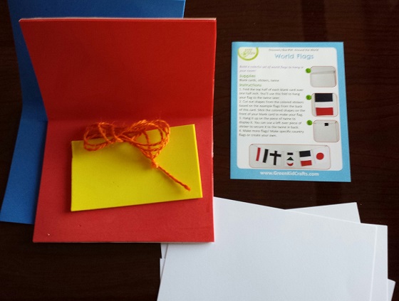 Green Kid Crafts Subscription Box Review - December 2014 Supplies Flags