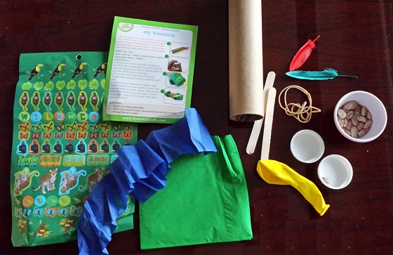 Green Kid Crafts Subscription Box Review – January 2015 rainstick supplies