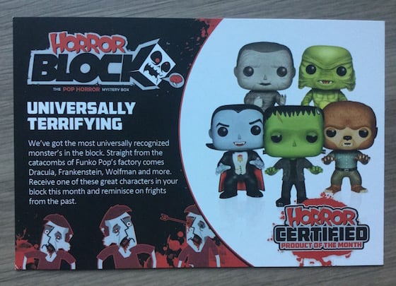 Horror Block Subscription Box Review – December 2014 POPtions