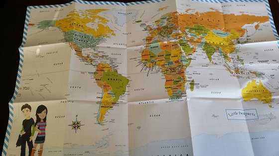 Little Passports Subscription Box Review - December 2014 World Map