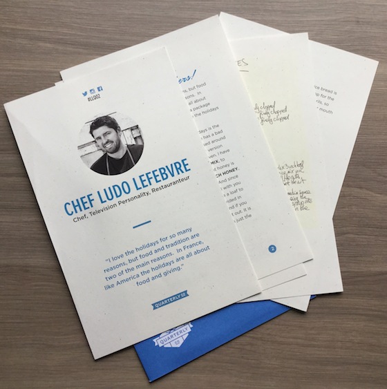 Chef Ludo Lefebvre Quarterly Subscription Box Review #LLQ02 Letter