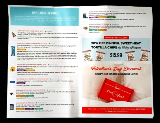Love with Food Subscription Box Review & Coupon – Jan 2015 Info
