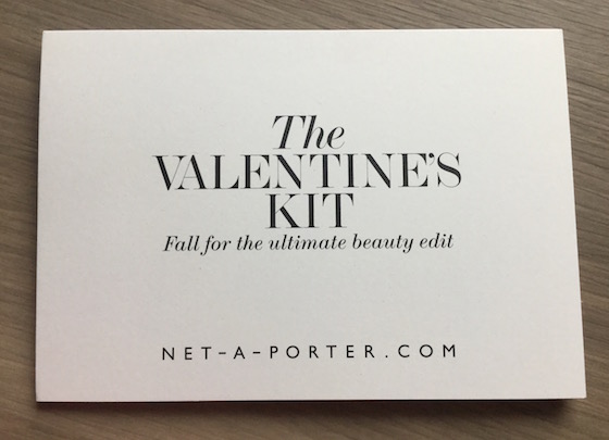 Net-A-Porter Valentine’s Beauty Kit Box Review Card