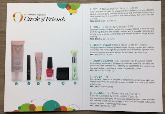 Oprah Circle of Friends Subscription Beauty Box Review Info