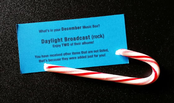 The Music Box Subscription Box Review – October 2014 Candy Cane