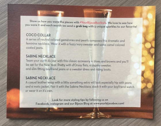 Your Bijoux Box Jewelry Subscription Box Review – Jan 2015 Info
