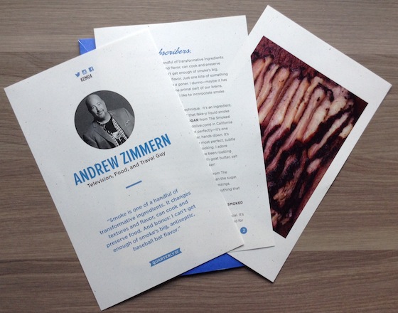 Andrew Zimmern Quarterly Subscription Box Review #ZIM04 Letter
