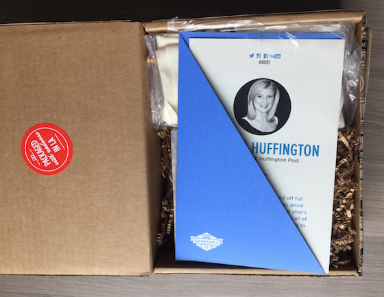 Arianna Huffington Quarterly Box Review – #ARI03 Box