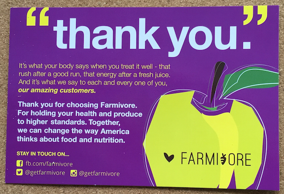 Farmivore Subscription Box Review + Coupon - February 2015 Card 1