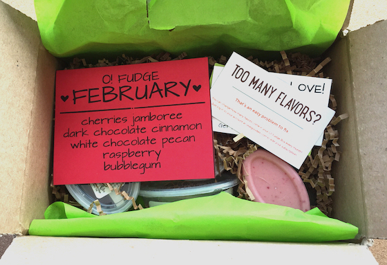 O! Fudge Box Subscription Box Review - February 2015 Inside