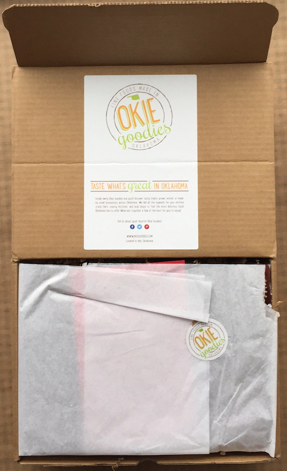 Okie Goodies Box Subscription Box Review - February 2015 Box