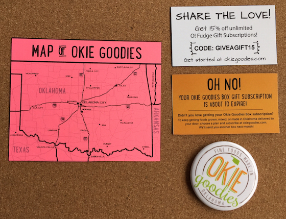 Okie Goodies Box Subscription Box Review - February 2015 Extras