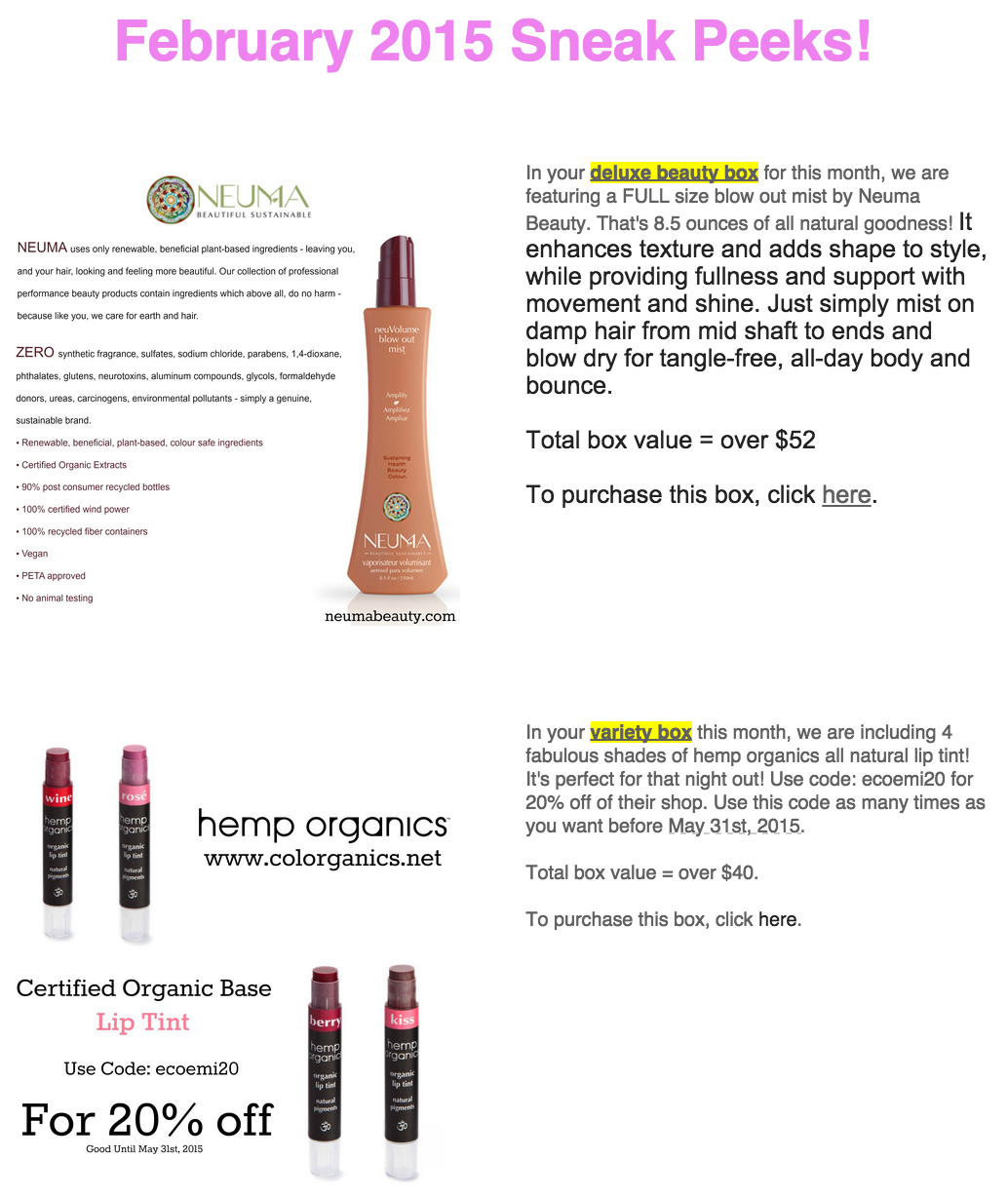 Eco Emi February 2015 Spoilers! Items